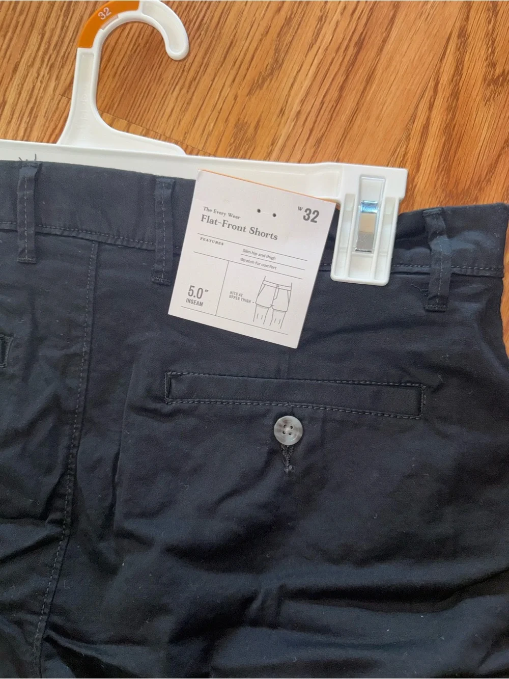 Men's Navy Cotton Blend Shorts